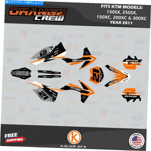 Graphics decal kit KTM 150SXA250SXA150XCA200XCA300XCp̃OtBbNLbgi2011jOGN[ - IW Graphics Kit for KTM 150SX, 250SX, 150XC, 200XC, 300XC (2011) OG Crew - Orange