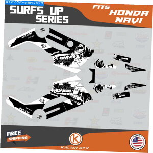 Graphics decal kit z_Eir̃OtBbNLbgi2016-2022jT[tAbvV[Y-White Graphics Kit for HONDA NAVI (2016-2022) Surfs Up Series - White