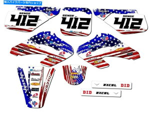 Graphics decal kit 2001-2003 XR 70 Merica USA Senge Graphics Kit��Honda�ƌ݊��� 2001-2003 XR 70 MERICA Usa Senge Graphics Kit Compatible with Honda�y���s�A���i�z