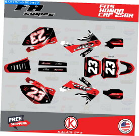 Graphics decal kit ホンダCRF250Rのグラフィックキット（2004-2009）CRF 250R FHシリーズ-RED Graphics Kit for Honda CRF250R (2004-2009) CRF 250R FH Series - Red