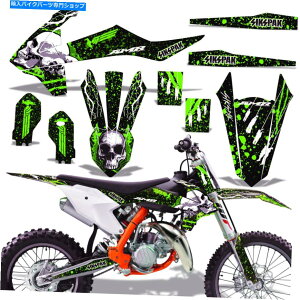 Graphics decal kit �_�[�g�o�C�N�O���t�B�b�N�X�e�b�J�[�L�b�gMX�f�J�[�����b�vKTM 85 SX 18-20 Sikspak Green Dirt Bike Graphic Sticker Kit MX Decal Wrap For KTM 85 SX 18-20 SIKSPAK GREEN�y���s�A���i�z