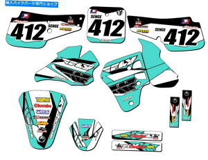 Graphics decal kit 1995-1999 RM 80 13�t���C�^�[�R�C�Y�Z���Q�O���t�B�b�N�X�L�b�g�X�Y�L�ƌ݊��� 1995-1999 RM 80 13 FLY Turquoise Senge Graphics Kit Compatible with Suzuki�y���s�A���i�z