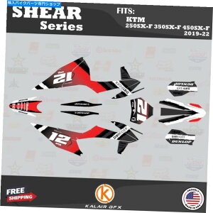 Graphics decal kit KTM 250SX-F 350SX-F 450SX-F 2019-2022����f�Ԃ̃O���t�B�b�N�L�b�g Graphics Kit for KTM 250SX-F 350SX-F 450SX-F 2019 - 2022 Shear-Red�y���s�A���i�z