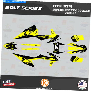 Graphics decal kit KTM 125EXC、250EXC、300EXC 2020 2021 2022 2023ボルトシフト用のグラフィックキット Graphics Kit for KTM 125EXC, 250EXC, 300EXC 2020 2021 2022 2023 Bolt- Ylw Shift