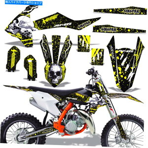 Graphics decal kit �_�[�g�o�C�N�O���t�B�b�N�X�e�b�J�[�L�b�gMX�f�J�[�����b�vKTM 85 SX 18-20 Sikspak Yellow Dirt Bike Graphic Sticker Kit MX Decal Wrap For KTM 85 SX 18-20 SIKSPAK YELLOW�y���s�A���i�z