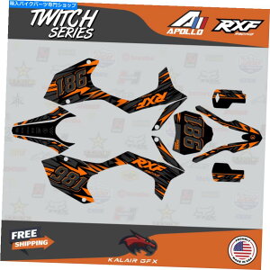 Graphics decal kit Apollo RXF FreeridẽOtBbNLbg150 190 TwitchV[Y - IW Graphics Kit for Apollo RXF Freeride 150 190 Twitch Series - Orange