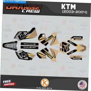 Graphics decal kit KTM SX 125 200 250 450 525 2003-2004�I�����W�L���[�����u���E���p�̃O���t�B�b�N�L�b�g Graphics Kit for KTM SX 125 200 250 450 525 2003-2004 ORANGE-CREW-Brown�y���s�A���i�z