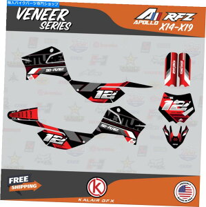Graphics decal kit Apollo RFZ X4 X5 X6AX14?X19xjV[Yp̃OtBbNLbg-Red Graphics Kit for Apollo RFZ X4 X5 X6, X14 to X19 Veneer Series - Red