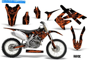 Graphics decal kit �z���_CRF250R�_�[�g�o�C�N�O���t�B�b�N�X�e�b�J�[�L�b�gMX�f�J�[�����b�v2010-2013 Havoc Orange Honda CRF250R Dirt Bike Graphic Sticker Kit MX Decal Wrap 2010-2013 HAVOC ORANGE�y���s�A���i�z