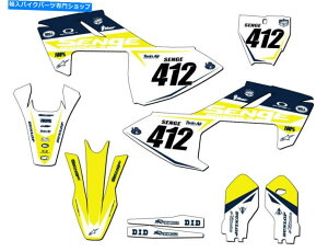 Graphics decal kit 2018-2023 TC 85�o�C�i���u���[�Z���Q�O���t�B�b�N�X�L�b�g�n�X�N�o�[�i�ƌ݊��� 2018-2023 TC 85 BINARY Blue Senge Graphics Kit Compatible with Husqvarna