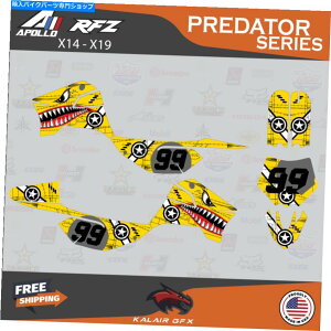 Graphics decal kit Apollo RFZ X4 X5 X6AX14?X19 Predator-Dark-Yellow̃OtBbNLbg Graphics Kit for Apollo RFZ X4 X5 X6, X14 to X19 Predator-Dark-Yellow
