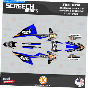 Graphics decal kit KTM 250EXC-F 350EXC-F 450EXC-F 500EXC-F 2020-23XN[`u[̃OtBbNLbg Graphics Kit for KTM 250EXC-F 350EXC-F 450EXC-F 500EXC-F 2020-23 Screech-Blue