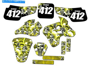 Graphics decal kit 1995-1999 RM 80 Jester Yellow Senge Graphics Kit��Suzuki�ƌ݊��� 1995-1999 RM 80 JESTER Yellow Senge Graphics Kit Compatible with Suzuki�y���s�A���i�z