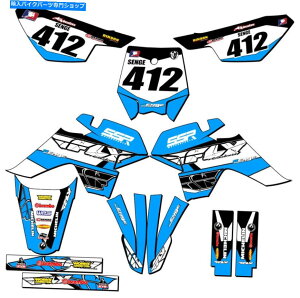 Graphics decal kit SR 125 Semi 13 Fly Sky Blue Senge Graphics KitSSRƌ݊ SR 125 SEMI 13 FLY Sky Blue Senge Graphics Kit Compatible with SSR
