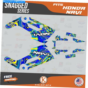 Graphics decal kit z_Eir̃OtBbNLbgi2016-2022j Graphics Kit for HONDA NAVI (2016-2022) Snagged- Blue