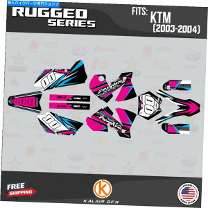 Graphics decal kit KTM SX 125 200 250 450 525 2003-2004ȃ}Q^p̃OtBbNLbg Graphics Kit for KTM SX 125 200 250 450 525 2003-2004 Rugged-Magenta