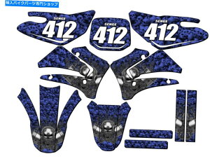 Graphics decal kit 2000-2007 TTR 125 Flaming Gearhead Blue Senge Graphics Kit��YA ... 2000-2007 TTR 125 FLAMING GEARHEAD Blue Senge Graphics Kit Compatible with Ya...�y���s�A���i�z