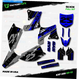 Graphics decal kit O[u[XbN[VOOtBbNXLbgɓK09-12JTLKXF250XebJ[KXF 250 Gray & Blue Slick Racing Graphics Kit fits 09-12 Kawasaki Kxf250 Sticker Kxf 250