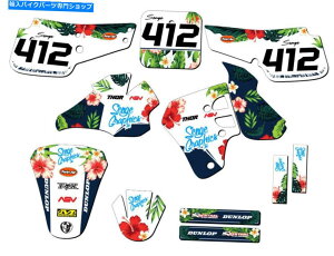Graphics decal kit 1995-1999 RM 80�g���s�b�N�z���C�g�Z���Q�O���t�B�b�N�X�L�b�g�X�Y�L�ƌ݊��� 1995-1999 RM 80 TROPIC White Senge Graphics Kit Compatible with Suzuki�y���s�A���i�z