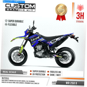 Graphics decal kit }nWR250X WR 250 R 2007-2021fJ[XebJ[tLbg̃JX^OtBbNX Custom Graphics for Yamaha WR250X WR 250 R 2007 - 2021 Decals Stickers Full Kit