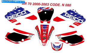 Graphics decal kit n 080�z���_XR 70 2000-2003�f�J�[���X�e�b�J�[�O���t�B�b�N�L�b�g N 080 HONDA XR 70 2000-2003 DECALS STICKERS GRAPHICS KIT�y���s�A���i�z