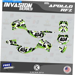 Graphics decal kit Apollo RFZ X4 X5 X6AX14?X19 Invasion-Greenp̃OtBbNLbg Graphics Kit for Apollo RFZ X4 X5 X6, X14 to X19 INVASION-Green