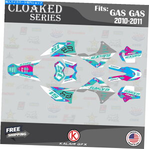 Graphics decal kit Gasgas EC125 EC200 EC250 EC300 EC450�i2010-2011�jCloaked-Cyan�p�̃O���t�B�b�N�L�b�g Graphics Kit for GasGas EC125 EC200 EC250 EC300 EC450 (2010-2011) CLOAKED-cyan�y���s�A���i�z