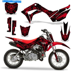 Graphics decal kit �z���_CRF110F�_�[�g�o�C�N�O���t�B�b�N�X�e�b�J�[�L�b�g�f�J�[�����b�vMX 19-20�i�C�g�E���t���b�h Honda CRF110F Dirt Bike Graphic Sticker Kit Decal Wrap MX 19-20 NIGHTWOLF RED�y���s�A���i�z