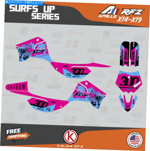 Graphics decal kit �A�|��RFZ X4 X5 X6�AX14?X19 SURFS UP�V���[�Y�̃O���t�B�b�N�L�b�g-Magenta Graphics Kit for Apollo RFZ X4 X5 X6, X14 to X19 Surfs up Series - Magenta�y���s�A���i�z