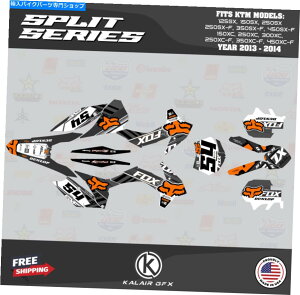 Graphics decal kit KTM 150xcA250xcA300xci2013-2014jXvbgV[ỸOtBbNLbg - IWzCg Graphics Kit for KTM 150XC, 250XC, 300XC (2013-2014) Split Series - Orange White