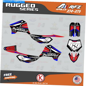 Graphics decal kit Apollo RFZ X4 X5 X6AX14?X19̊ȃV[ỸOtBbNLbg-Red Blue Graphics Kit for Apollo RFZ X4 X5 X6, X14 to X19 Rugged Series - Red Blue