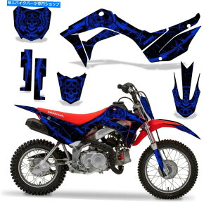 Graphics decal kit �z���_CRF110F�_�[�g�o�C�N�O���t�B�b�N�X�e�b�J�[�L�b�g�f�J�[�����b�vMX 19-20�卬���u���[ Honda CRF110F Dirt Bike Graphic Sticker Kit Decal Wrap MX 19-20 HAVOC BLUE�y���s�A���i�z