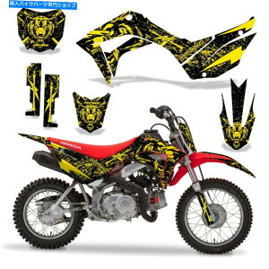 Graphics decal kit �z���_CRF110F�_�[�g�o�C�N�O���t�B�b�N�X�e�b�J�[�L�b�g�f�J�[�����b�vMX 19-20�i�C�g�E���t�C�G���[ Honda CRF110F Dirt Bike Graphic Sticker Kit Decal Wrap MX 19-20 NIGHTWOLF YELLOW�y���s�A���i�z