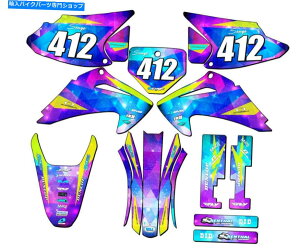 Graphics decal kit 2003-2007 CRF 150 fスペースカデットギャラクシーセンゲグラフィックスキットホンダと互換性 2003-2007 CRF 150 F SPACE KADET Galaxy Senge Graphics Kit Compatible with Honda