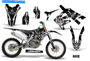 Graphics decal kit �z���_CRF250R�_�[�g�o�C�N�O���t�B�b�N�X�e�b�J�[�L�b�gMX�f�J�[�����b�v2010-2013 Havoc White Honda CRF250R Dirt Bike Graphic Sticker Kit MX Decal Wrap 2010-2013 HAVOC WHITE�y���s�A���i�z