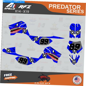 Graphics decal kit Apollo RFZ X4 X5 X6AX14?X19 Predator-Bluep̃OtBbNLbg Graphics Kit for Apollo RFZ X4 X5 X6, X14 to X19 Predator-Blue