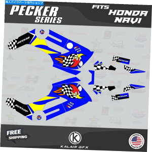 Graphics decal kit z_ir̃OtBbNLbgi2016-2022jybJ[ - u[ Graphics Kit for HONDA NAVI (2016-2022) Pecker - Blue