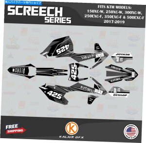 Graphics decal kit KTM 150/250/300XC-W250/350/500EXC-F 2017-19XN[`X[Np̃OtBbNLbg Graphics Kit for KTM 150/250/300XC-W & 250/350/500EXC-F 2017-19 Screech-Smoke