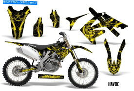 Graphics decal kit ホンダCRF 450RダートバイクグラフィックステッカーキットデカールラップMX 2009-2012 Havoc Yllw Honda CRF 450R Dirt Bike Graphic Sticker Kit Decal Wrap MX 2009-2012 HAVOC YLLW