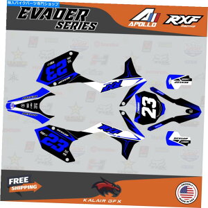 Graphics decal kit Apollo RXF FreeridẽOtBbNLbg150 190 EvaderV[Y - u[ Graphics Kit for Apollo RXF Freeride 150 190 Evader Series- Blue