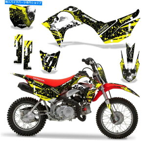 Graphics decal kit �z���_CRF110F�_�[�g�o�C�N�O���t�B�b�N�X�e�b�J�[�L�b�g�f�J�[�����b�vMX 19-20 sikspak���F Honda CRF110F Dirt Bike Graphic Sticker Kit Decal Wrap MX 19-20 SIKSPAK YELLOW�y���s�A���i�z