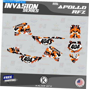 Graphics decal kit Apollo RFZ X4 X5 X6AX14?X19 Invasion-Orangep̃OtBbNLbg Graphics Kit for Apollo RFZ X4 X5 X6, X14 to X19 INVASION-Orange