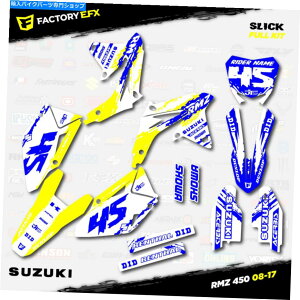 Graphics decal kit zCgCFu[XbN[VOOtBbNLbgtBbg08-17XYLRMZ450XebJ[RMZ 450 White Yel Blue Slick Racing Graphics Kit fit 08-17 Suzuki RMZ450 Sticker RMZ 450