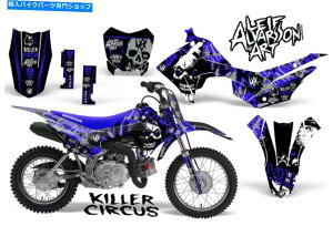 Graphics decal kit z_CRF110 CRF 110_[goCNOtBbNXebJ[LbgfJ[bvMX 2013T[JXu[ Honda CRF110 CRF 110 Dirt Bike Graphic Sticker Kit Decal Wrap MX 2013 CIRCUS BLU