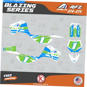 Graphics decal kit Apollo RFZ X4 X5 X6AX14?X19 BLAZING- CYANp̃OtBbNLbg Graphics Kit for Apollo RFZ X4 X5 X6, X14 to X19 Blazing- Cyan