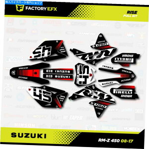 Graphics decal kit ubNzCgbhCWO[VOOtBbNLbgtBbg08-17XYLRMZ450XebJ[RMZ 450 Black White Red Rise Racing Graphic Kit fit 08-17 Suzuki RMZ450 Sticker RMZ 450