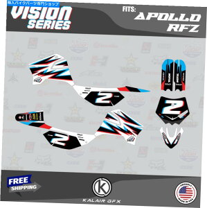 Graphics decal kit Apollo RFZ X4 X5 X6AX14?X19 Vision-Cyan-Redp̃OtBbNLbg Graphics Kit for Apollo RFZ X4 X5 X6, X14 to X19 VISION-Cyan-Red