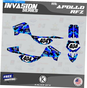 Graphics decal kit Apollo RFZ X4 X5 X6AX14?X19 Invasion-Bluep̃OtBbNLbg Graphics Kit for Apollo RFZ X4 X5 X6, X14 to X19 INVASION-Blue