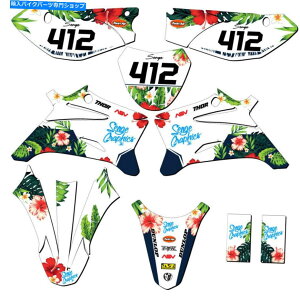 Graphics decal kit 2008-2022 TTR 110 Tropic White Senge Graphics Kit Yamahaƌ݊ 2008-2022 TTR 110 TROPIC White Senge Graphics Kit Compatible with Yamaha