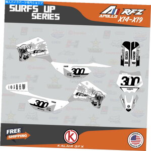 Graphics decal kit Apollo RFZ X4 X5 X6AX14X19 SURFS UPV[Yp̃OtBbNLbg-White Graphics Kit for Apollo RFZ X4 X5 X6, X14 to X19 Surfs up Series - White